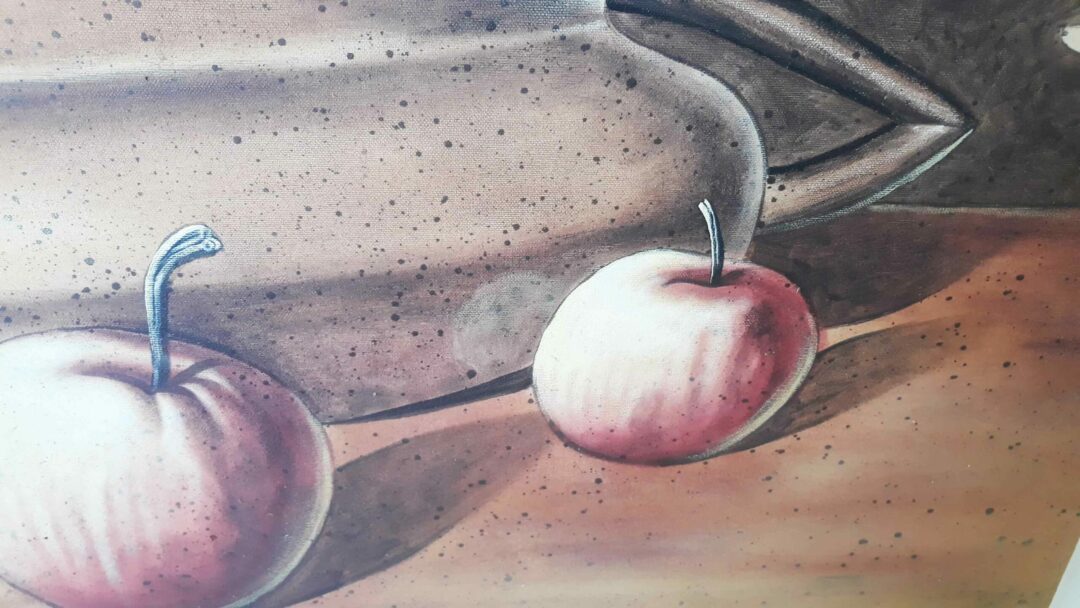 #112 - "Harvest Harmony" (Apples in a copper pot)- Oil Painting   - Image 3