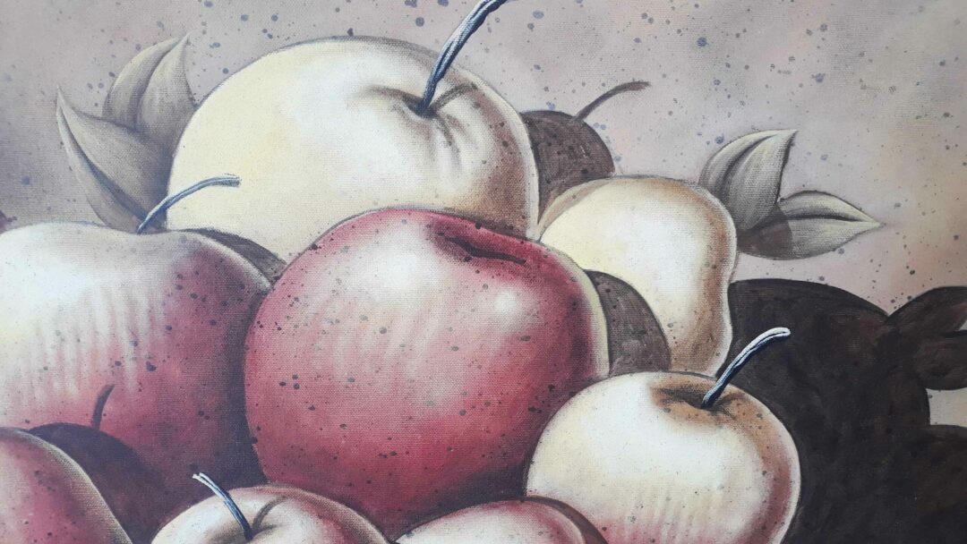 #112 - "Harvest Harmony" (Apples in a copper pot)- Oil Painting   - Image 4