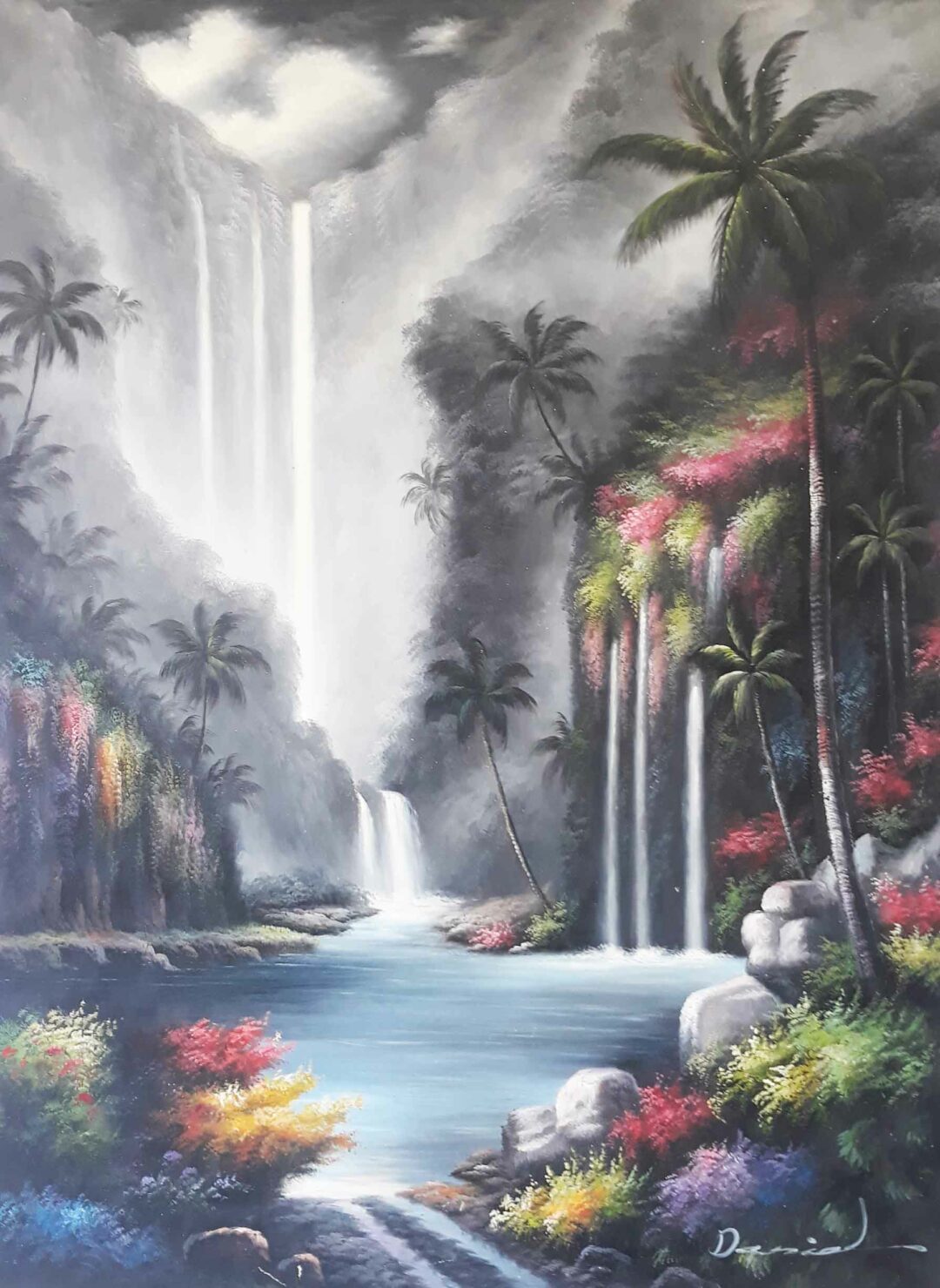 #180 - TROPICAL LANDSCAPE - Oil Painting