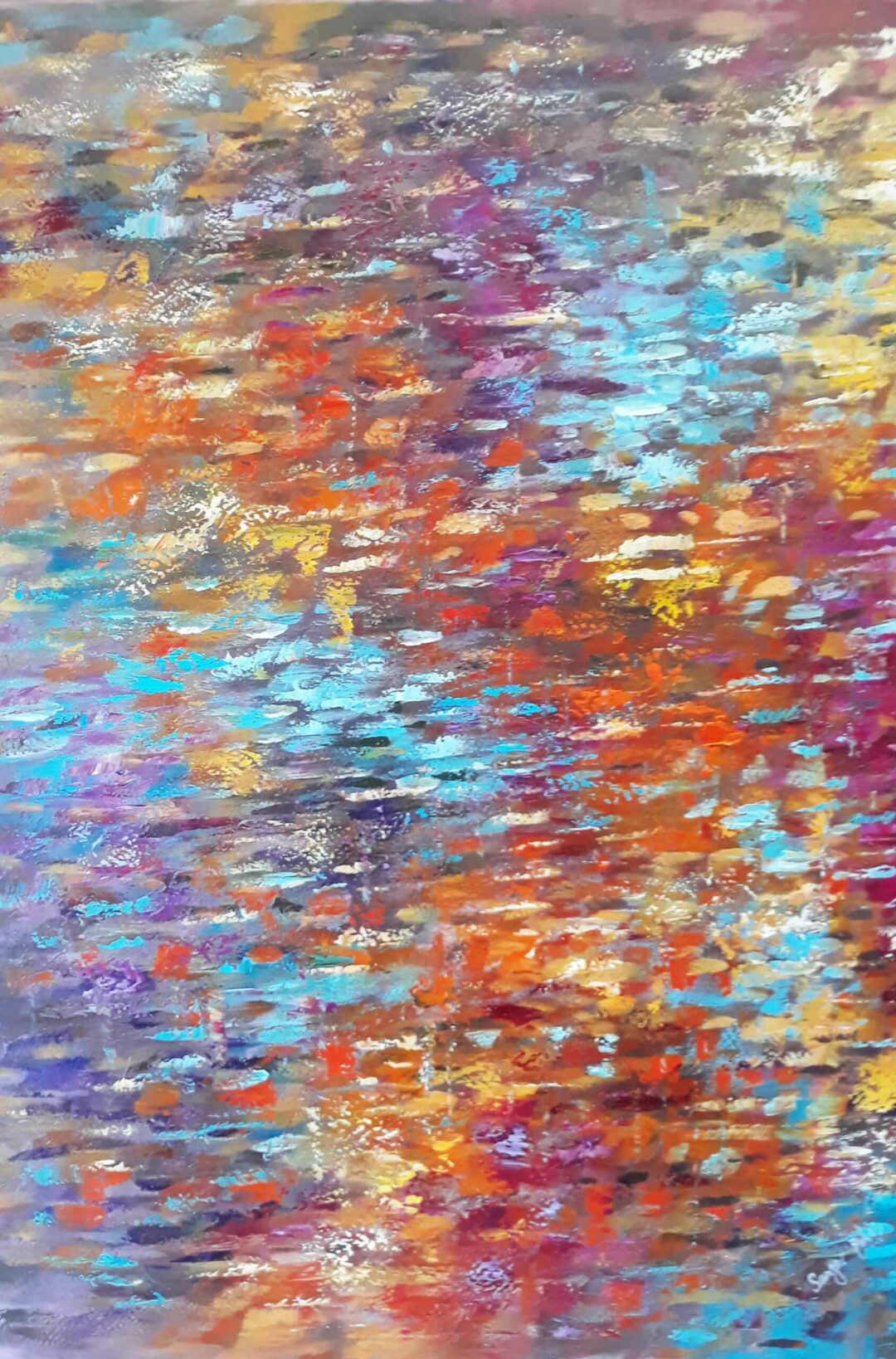 #254 - ABSTRACT SPOTS - Oil Painting