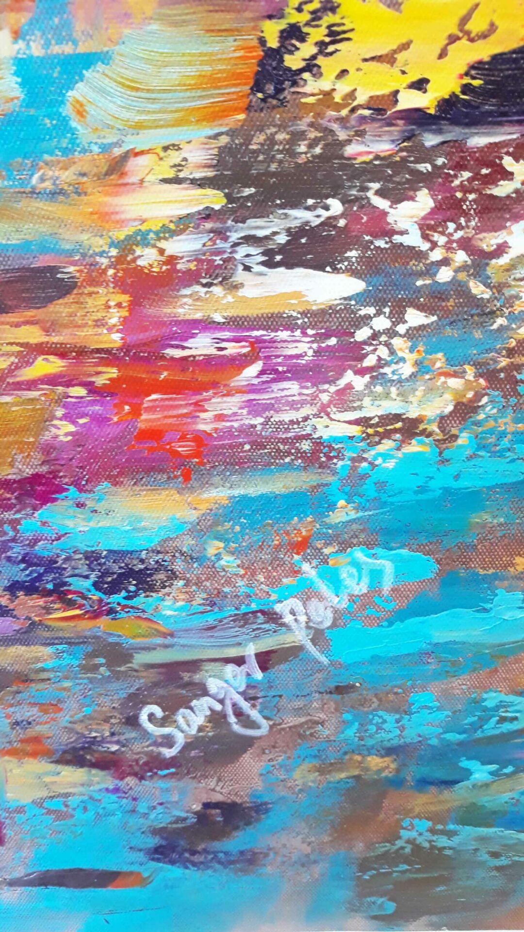 #254 - ABSTRACT SPOTS - Oil Painting - Image 2