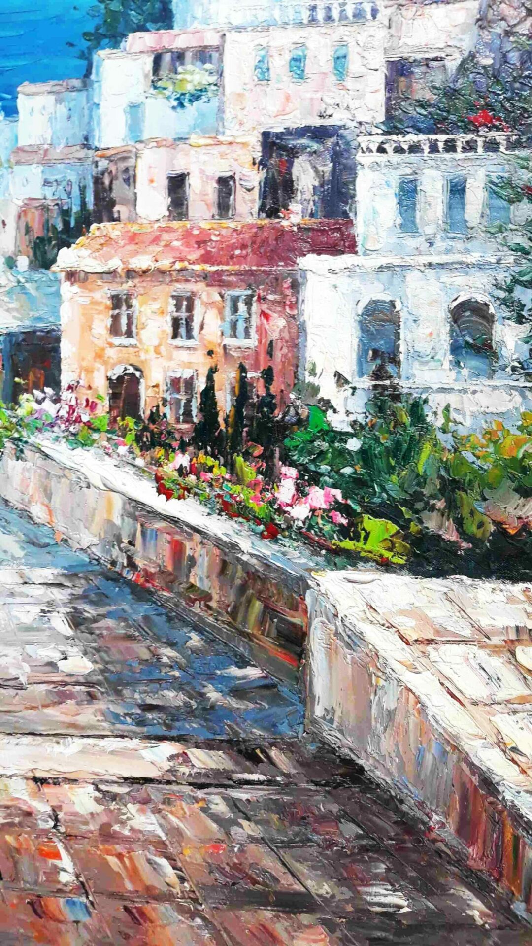 #321 - EUROPE CITY AT THE SEE - Oil Painting - Image 8