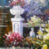 #335 - WATER LILIES IN THE POND WITH THE BRIDGE - Oil Painting - Image 5