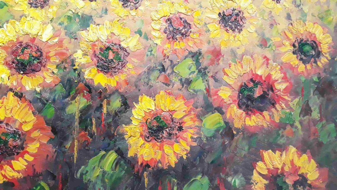 #366 - SUNFLOWERS FIELD - Oil Painting - Image 7