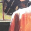 #422 - BEAUTIFUL WOMAN WITH GITAR - Oil Painting - Image 2