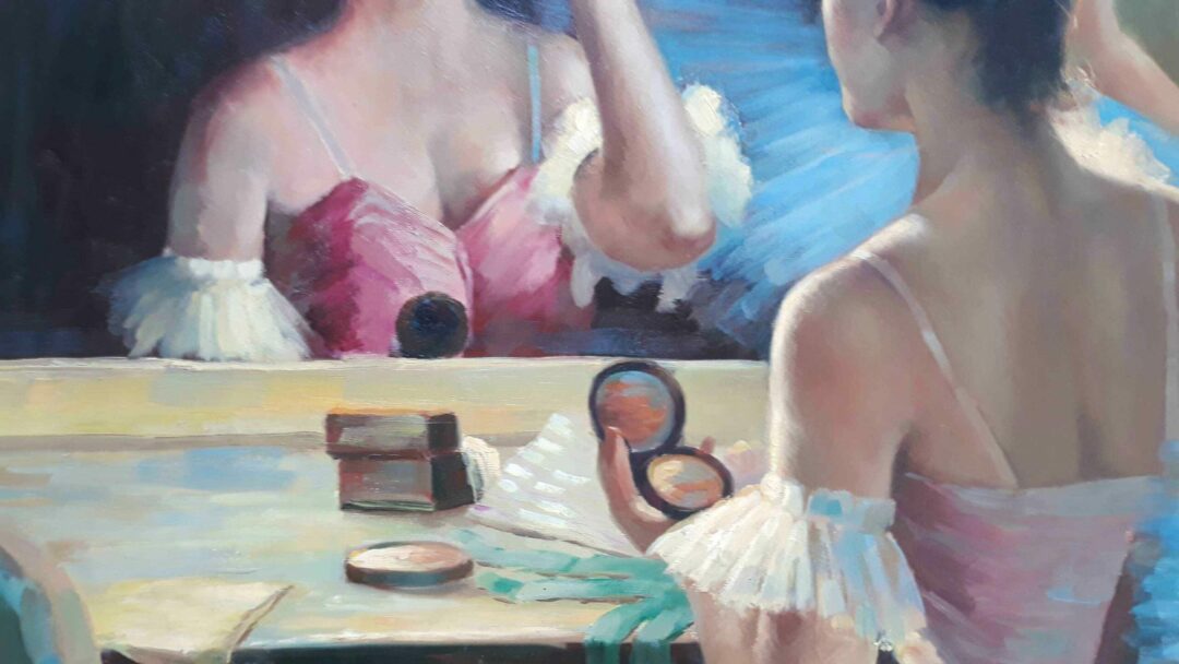 #425 - 2 BALLERINAS - Oil Painting - Image 5