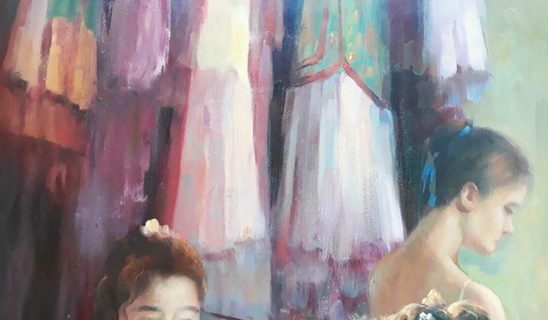 #425 - 2 BALLERINAS - Oil Painting - Image 7