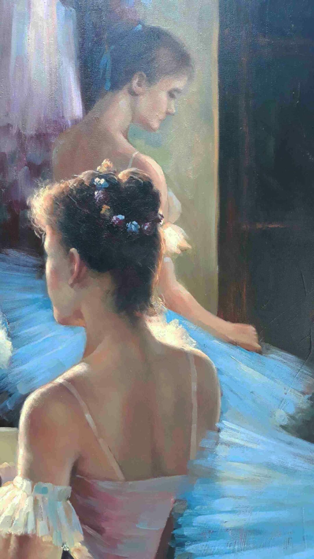 #425 - 2 BALLERINAS - Oil Painting - Image 8