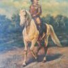 #463 - EUROPEAN MAN ON A HORSE - Oil Painting