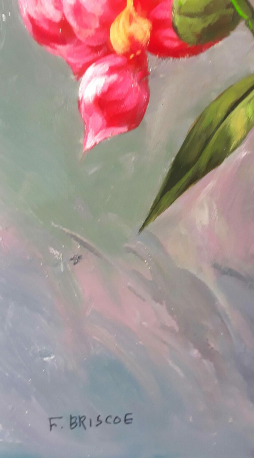 #539 - FLOWERS WITH BIRDS - Oil Painting - Image 9