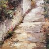 #708 - EUROPE GARDEN VIEW TO THE SEA - Oil Painting - Image 5