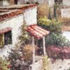 #708 - EUROPE GARDEN VIEW TO THE SEA - Oil Painting - Image 6