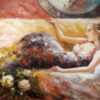 #750 - WOMAN LAYING ON A SOFA - Oil Painting