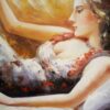 #750 - WOMAN LAYING ON A SOFA - Oil Painting - Image 5