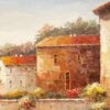 #764 - EUROPE PORCH VIEW TO THE SEA - Oil Painting - Image 9