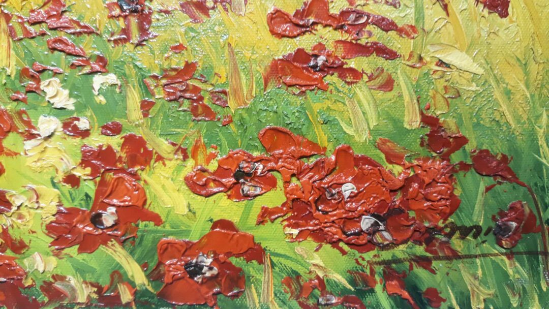 #865 - POPPY FIELDS - Oil Painting - Image 2