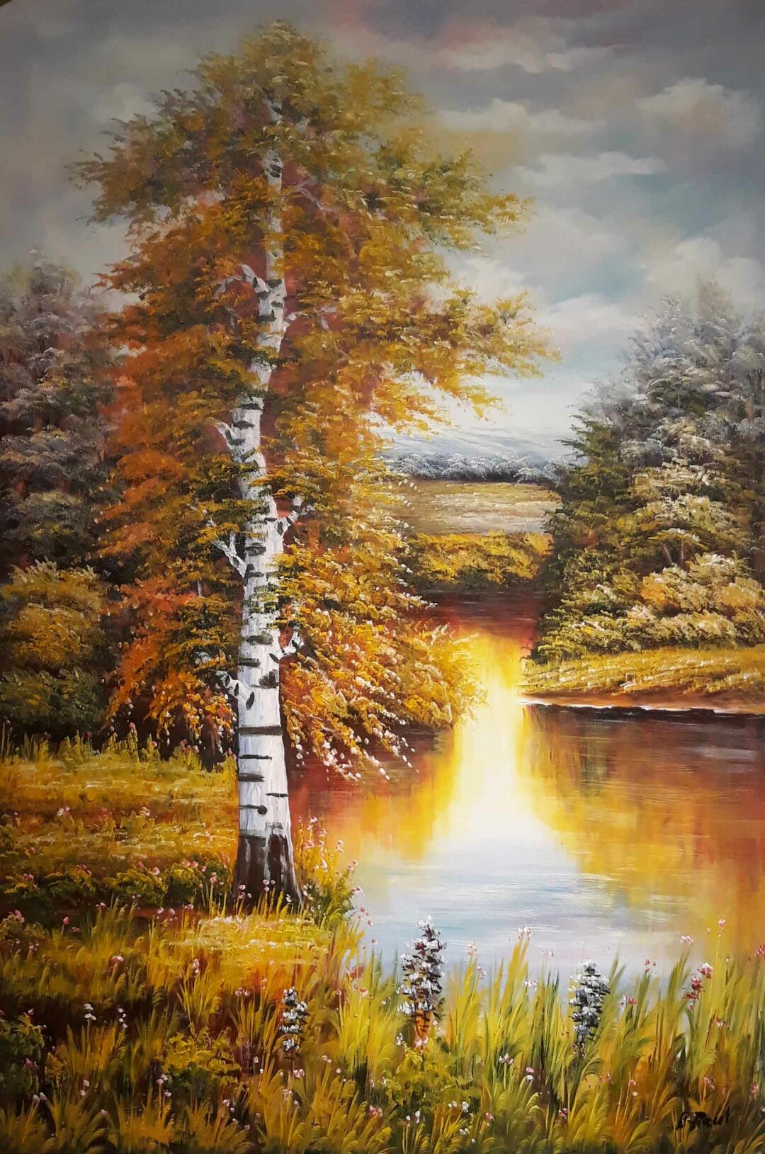 #867 - LANDSCAPE RIVER - Oil Painting