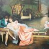 #884 - LADY ON AN HAMMOCK - Oil Painting