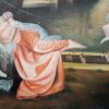 #884 - LADY ON AN HAMMOCK - Oil Painting - Image 3