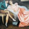 #884 - LADY ON AN HAMMOCK - Oil Painting - Image 4