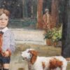 #886 - BOY GIRL & A DOG - Oil Painting - Image 4